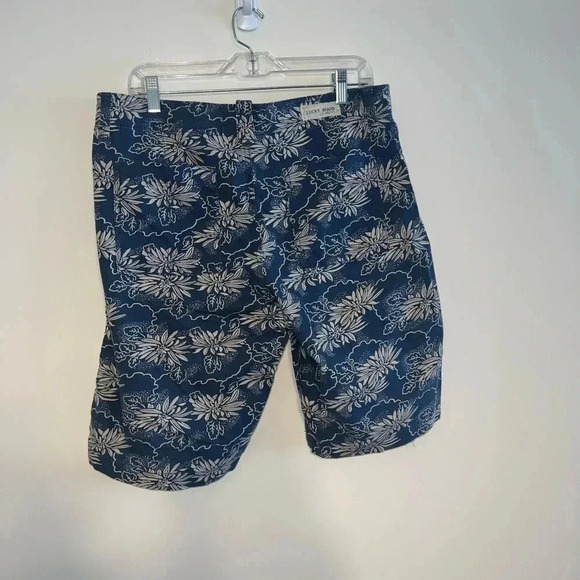 NWT Lucky Brand Hawaiian Floral Print Navy Blue Drawstring Size 32 - Picture 2 of 8